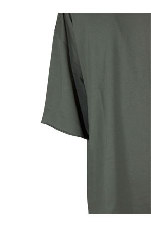 T-shirt oversize in jersey di cotone verde RICK OWENS | RU01F2283JA35